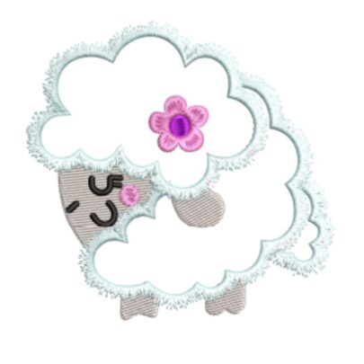 Chubby Animals Applique Lamb