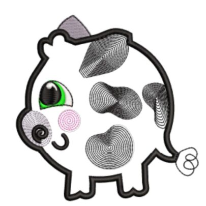 Chubby Animals Applique Cow