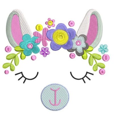 Animal Faces with flower crowns - single design - Llama