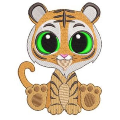 Cute Big eye animals - Tiger
