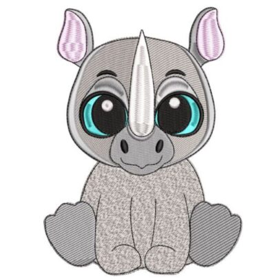 Cute Big Eye Animals - Rhino