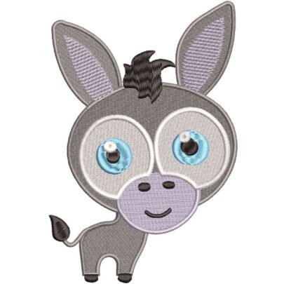 Cute Big eye animals 2 - Donkey