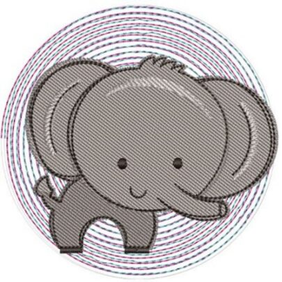 SPS040_01_Cute Grey African Bush Animals - Elephant
