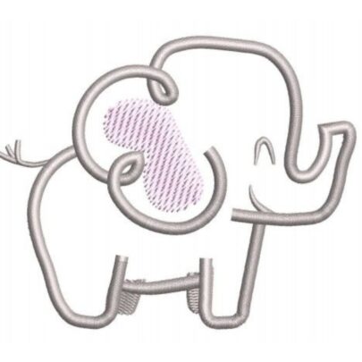 Cute Applique Jungle Animals - Elephant