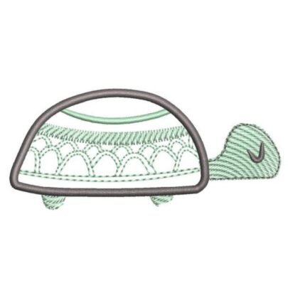 Cute Applique Jungle Animals - Tortoise