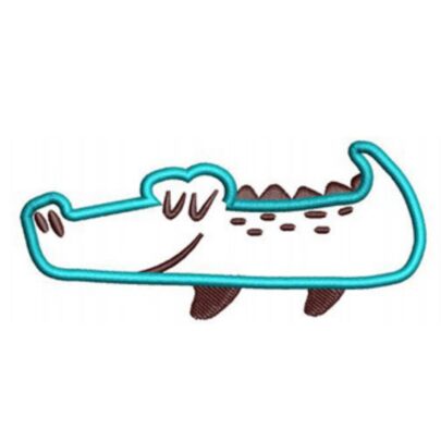 Cute Applique Jungle Animals - Crocodile