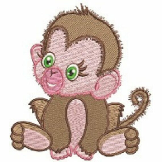 Adorable Pink Bush Animals - Monkey