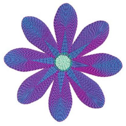 Adorable Pink Bush Animals - Blue Purple Flower