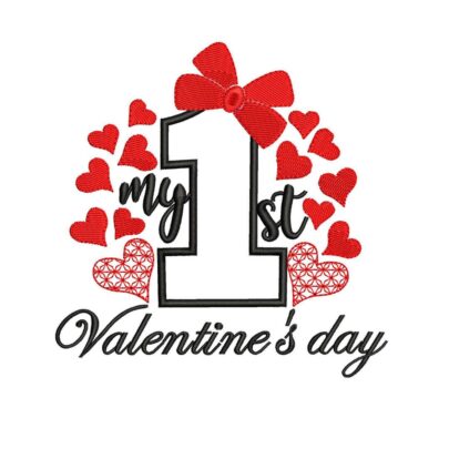 Valentines - My first Valentine - Applique