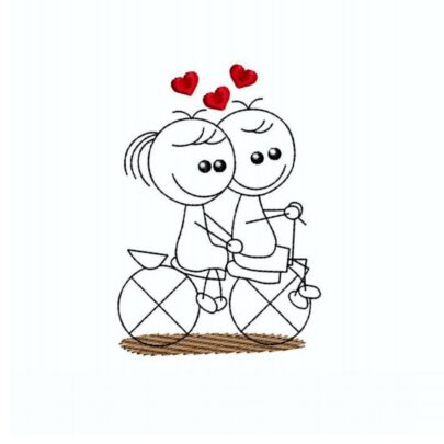 Love Stick figures - Cycling