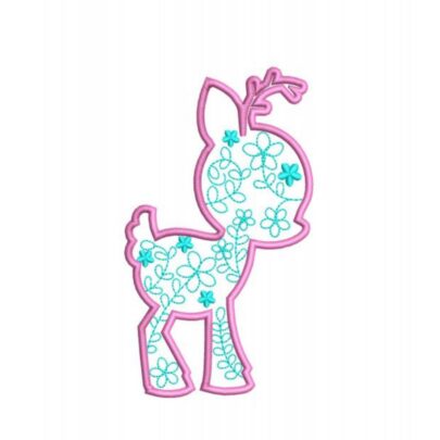 Flower Animals - Deer - Two_tone