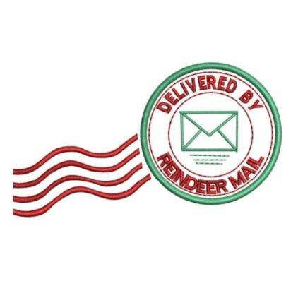 Delivered by Reindeer Mail Stamp