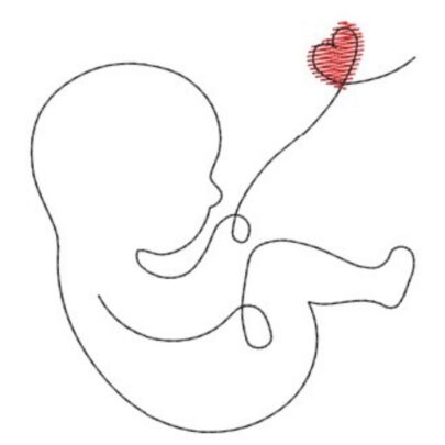 Line Art Family Love - Baby in Womb