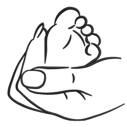 Line Art Family Love - Baby Foot - Neutral