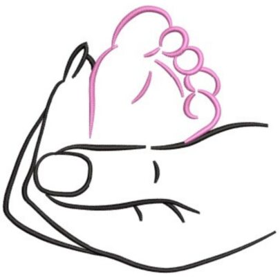 Line Art Family Love - Baby Foot - Girl