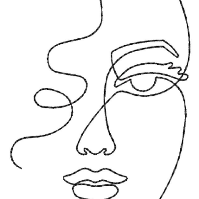 Line Art Faces - Face 5