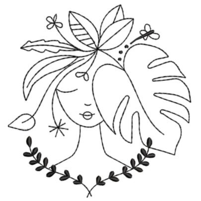 Line Art Faces - Face 9
