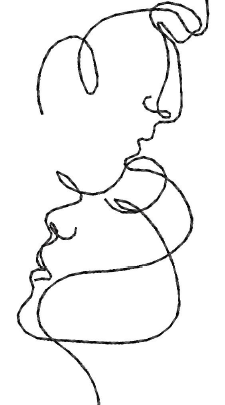 Line Art Faces - Face 10