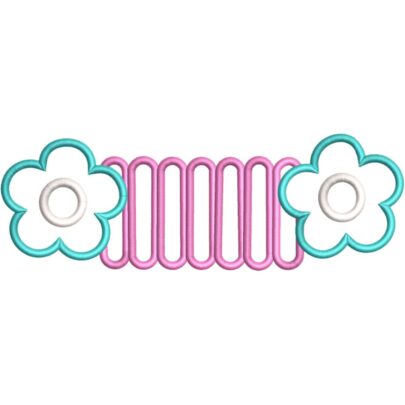 Jeep and Offroad - Pink Jeep Grill Applique