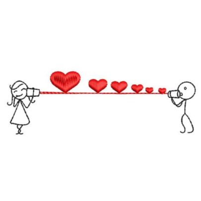 Stick Figurine - Love Message - Single Design