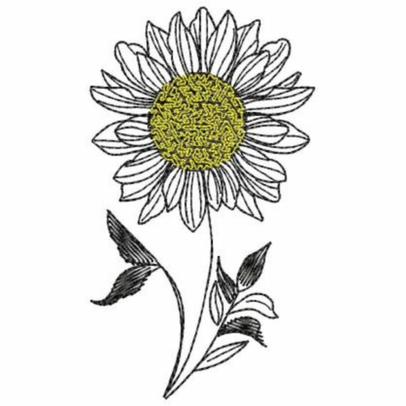 Runstitch Sunflower - Single Design