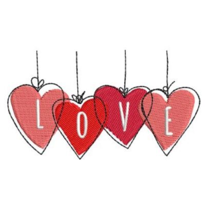 Love Hearts Hanging - Single Design