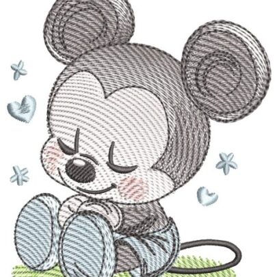 Baby Mouse Set 1 - sitting with eyes closed - 03