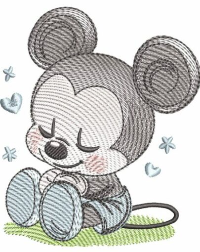 Baby Mouse Set 1 - sitting with eyes closed - 03