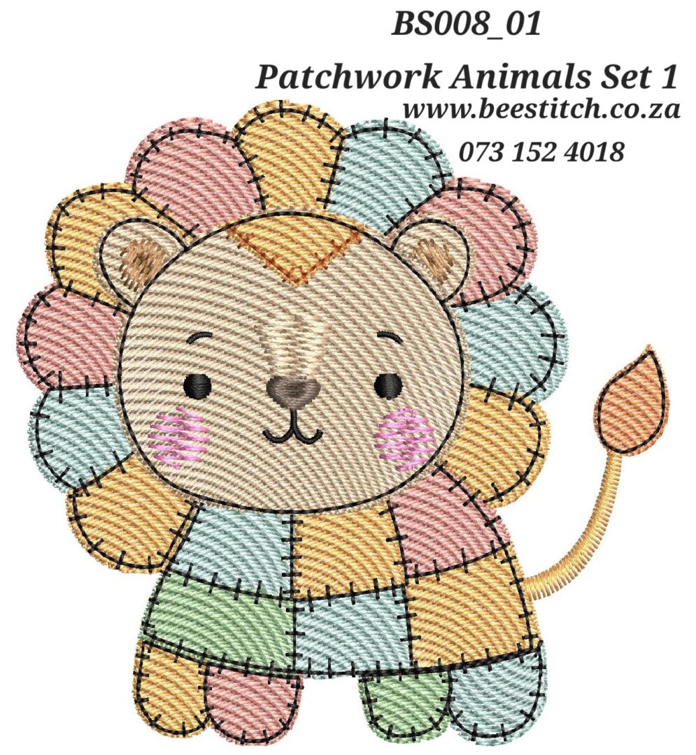 Patchwork Animals Set 1 - Lion