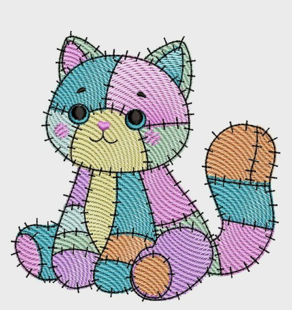 Patchwork Animals Set 1 - Cat - Image 2