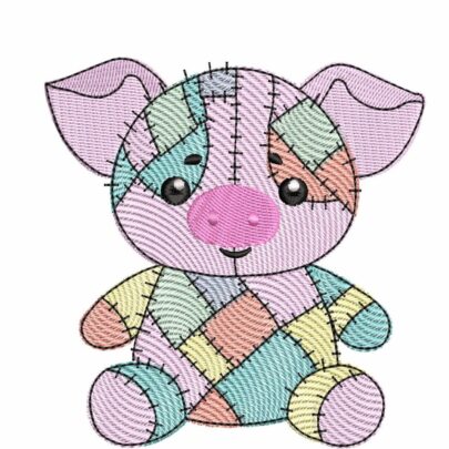 Patchwork Animals Set 1 - Piglet