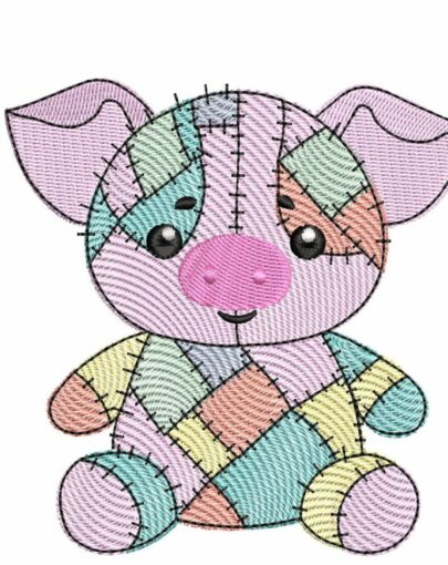Patchwork Animals Set 1 - Piglet