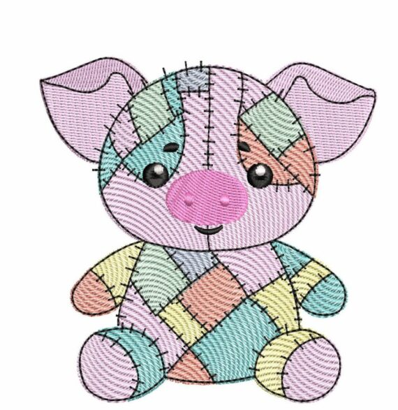 Patchwork Animals Set 1 - Piglet