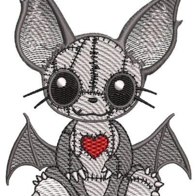 Cute Vintage Patchwork Animals - Bat