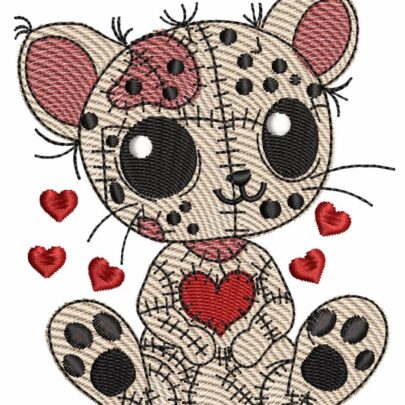 Cute Vintage Patchwork Animals - Baby Quoll