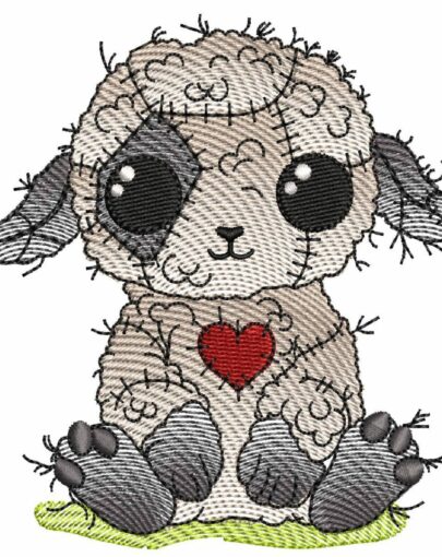 Cute Vintage Patchwork Animals - Lamb