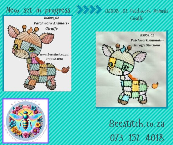Patchwork Animals Set 1 - Giraffe - Image 4