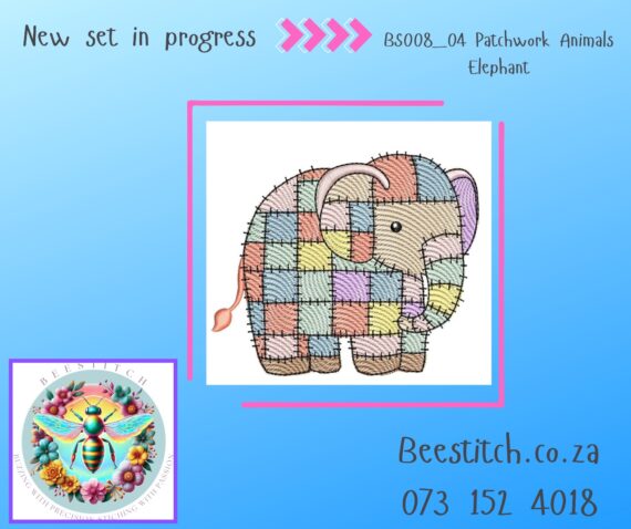 Patchwork Animals Set 1 - Elephant - Image 2
