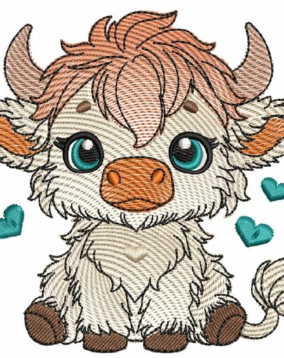 Cute Baby Highland Cows - Cow 9
