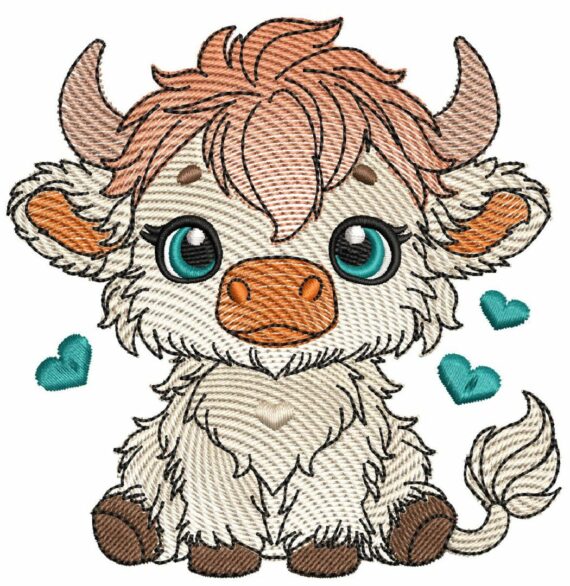 Cute Baby Highland Cows - Cow 9