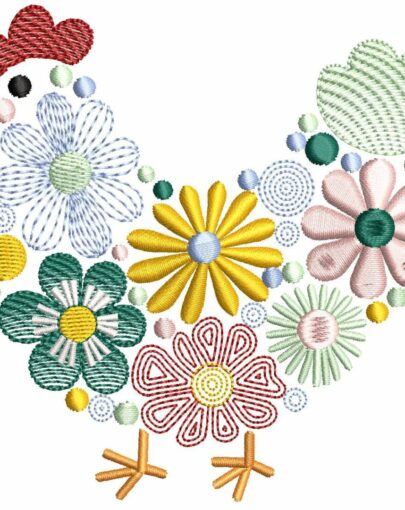 Floral Chickens - 2