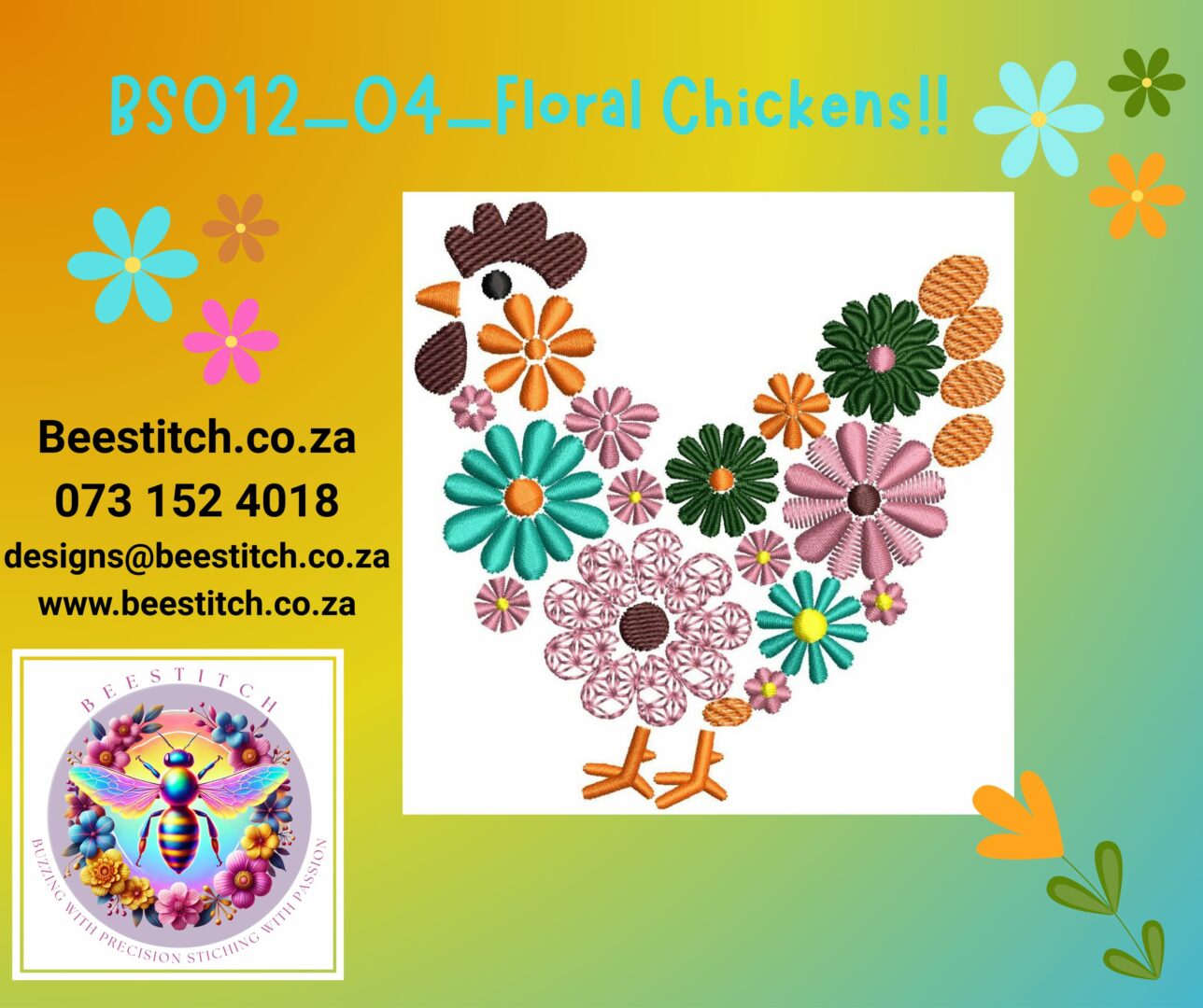 Floral Chickens - 4 - Image 3