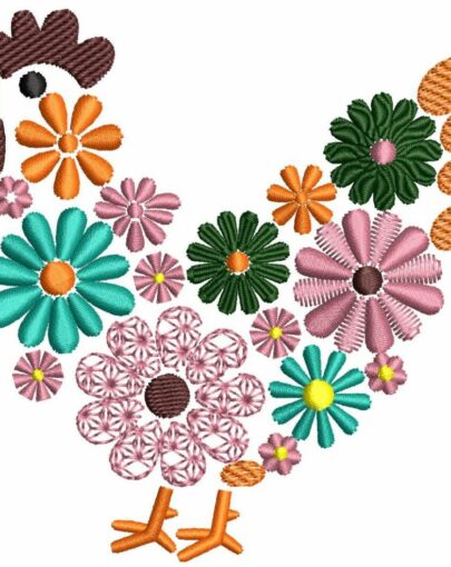 Floral Chickens - 4
