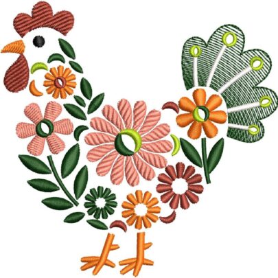Floral Chickens - 5