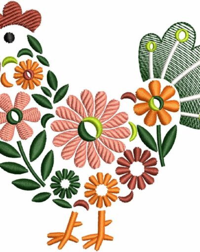 Floral Chickens - 5