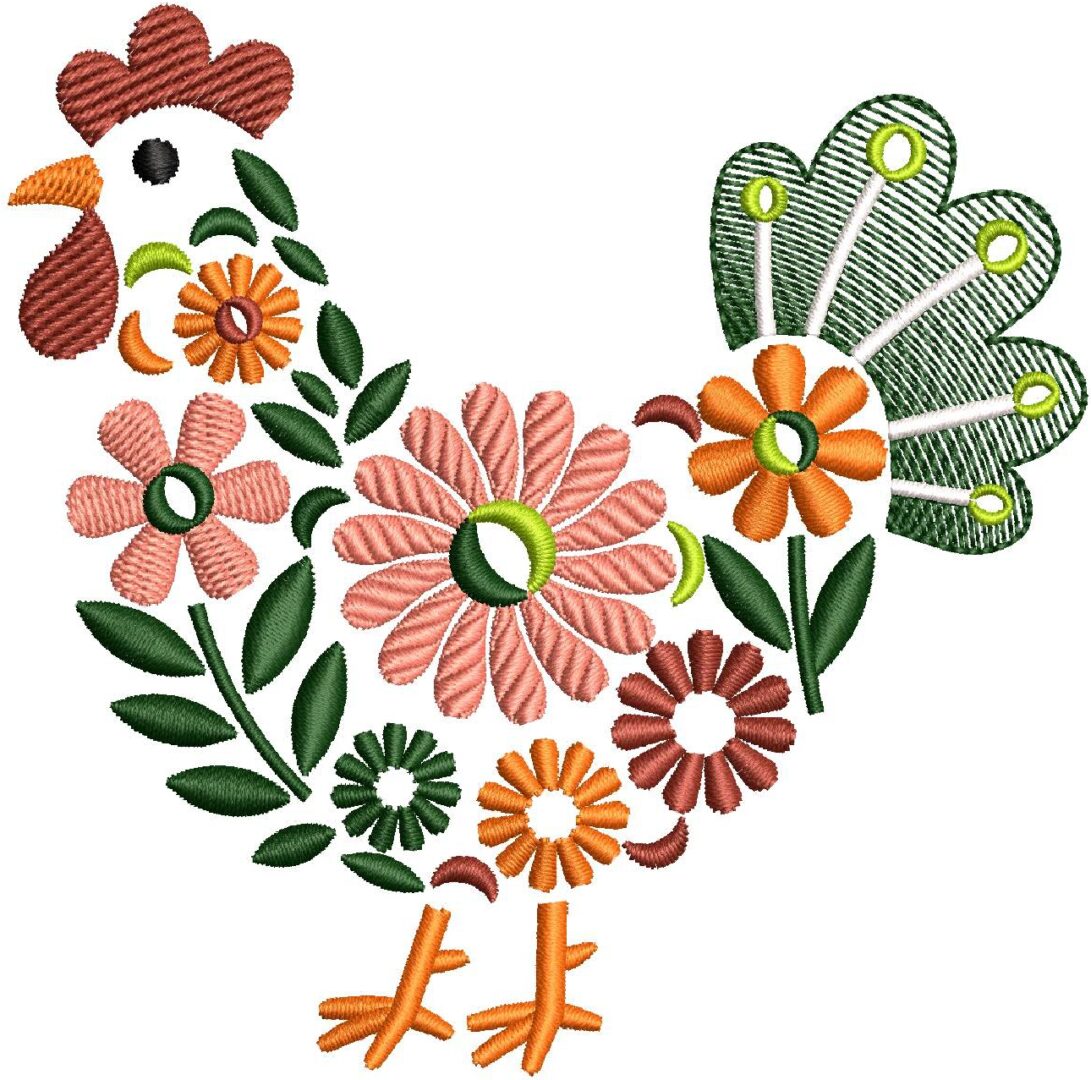 Floral Chickens - 5