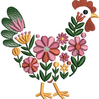 Floral Chickens - 6
