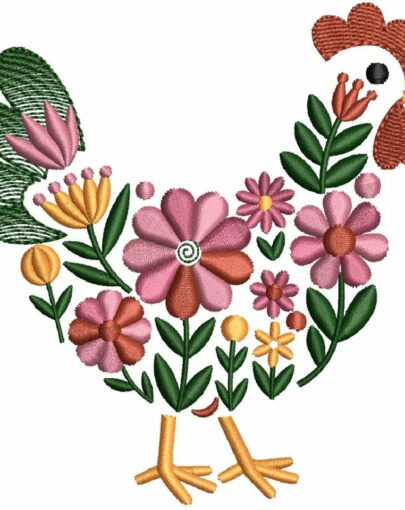 Floral Chickens - 6