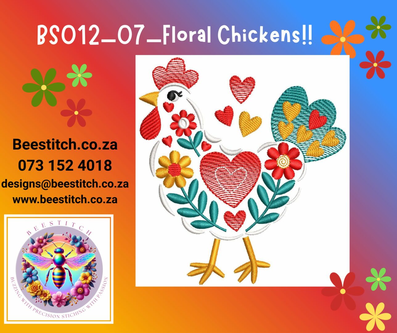 Floral Chickens - 7 - Image 2