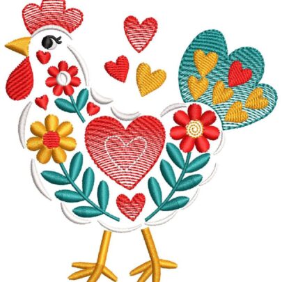 Floral Chickens - 7